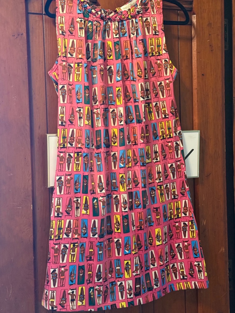 Tracy Negoshian Pink Multicolor Printed Shift sunbathers Dress NWT